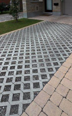 pave permeable pour stationnement turfstone de couleur gris